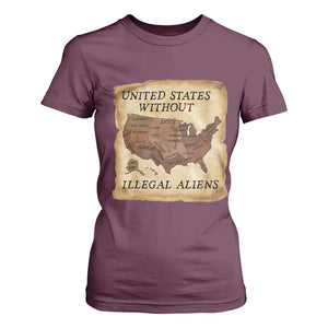 United States Without Illegal Aliens T Shirt For Women Native Land Map