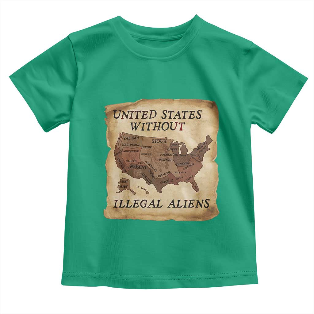 United States Without Illegal Aliens Toddler T Shirt Native Land Map