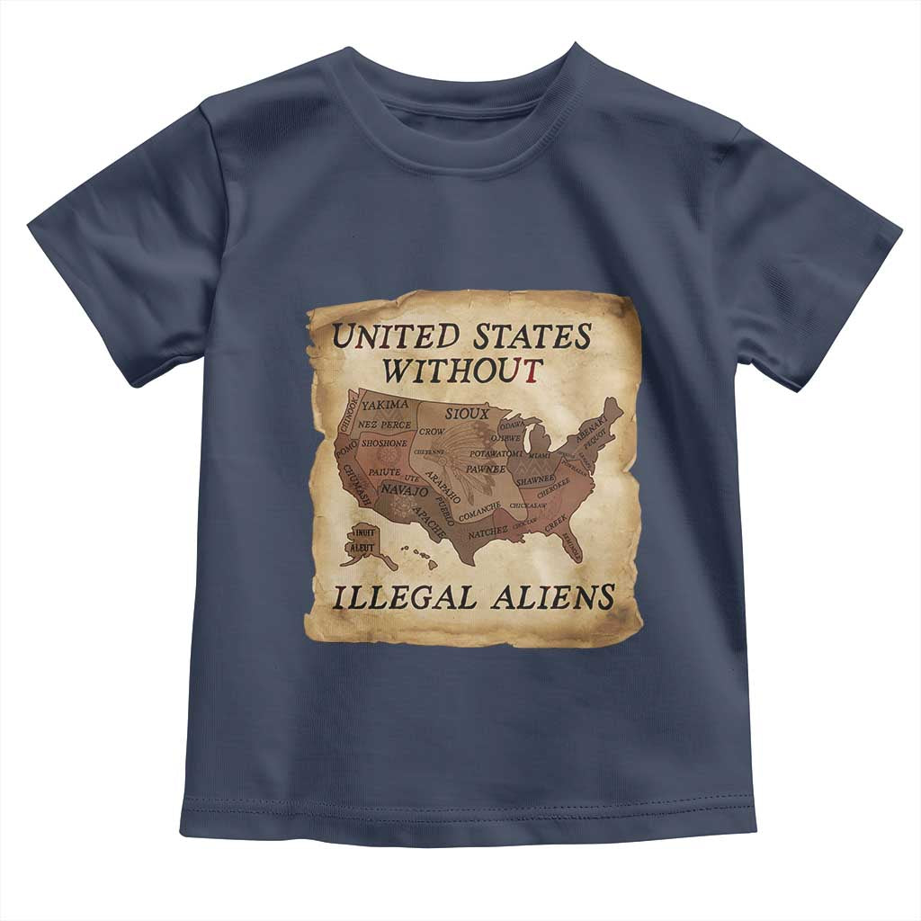 United States Without Illegal Aliens Toddler T Shirt Native Land Map
