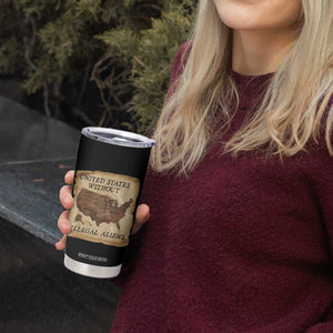 United States Without Illegal Aliens Tumbler Cup Native Land Map