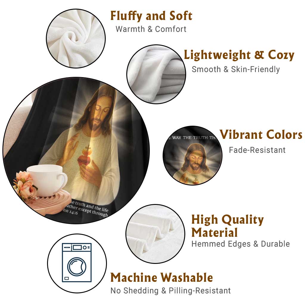 Jesus Christian Christmas Throw Blanket Cross Bible Verse Inspirational TS14 Print Your Wear