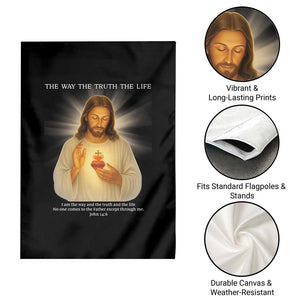 Jesus Christian Christmas Garden Flag Cross Bible Verse Inspirational TS14 Print Your Wear