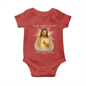 Jesus Christian Christmas Baby Onesie Cross Bible Verse Inspirational TS14 Red Print Your Wear