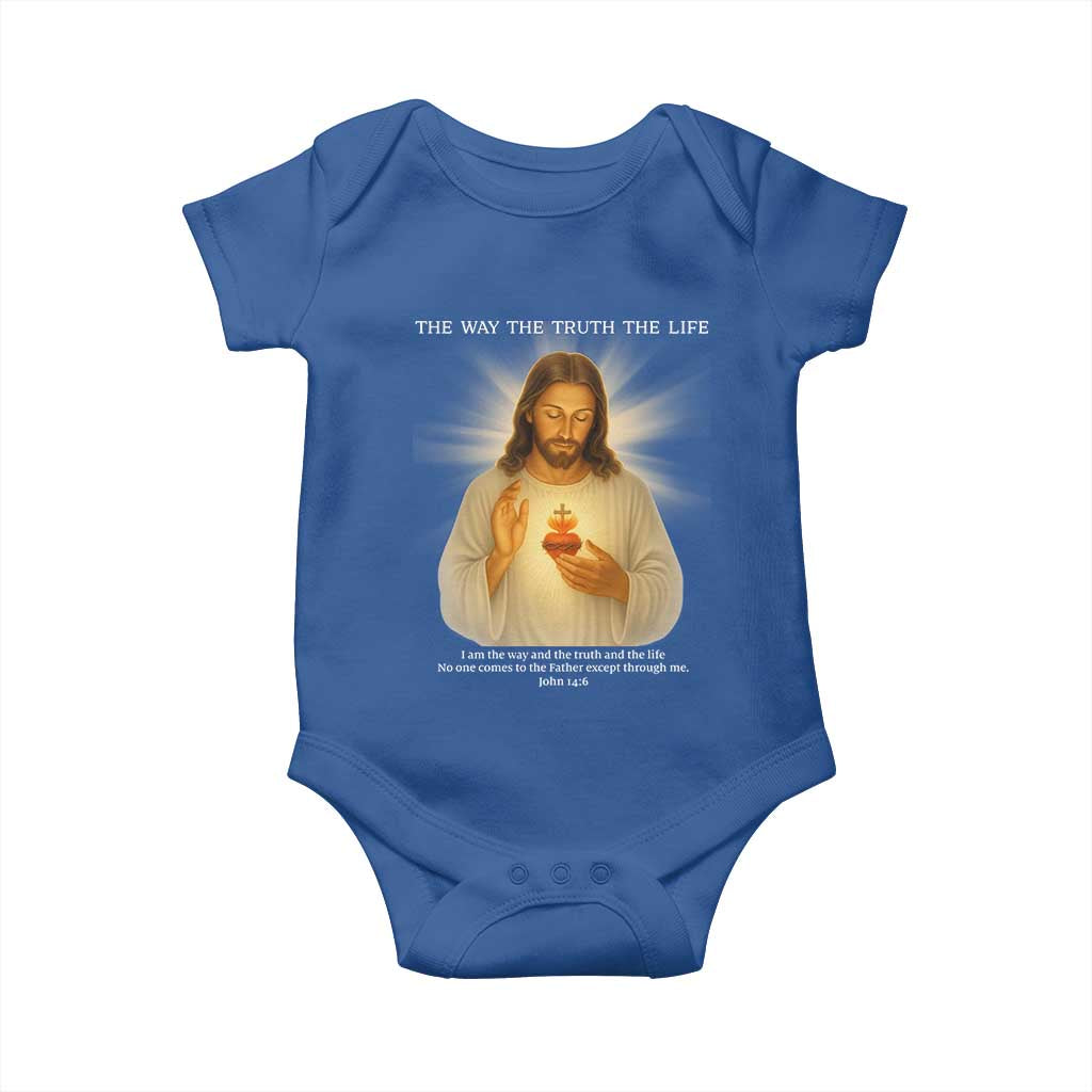 Jesus Christian Christmas Baby Onesie Cross Bible Verse Inspirational TS14 Royal Blue Print Your Wear