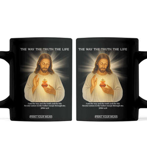 Jesus Christian Christmas Coffee Mug Cross Bible Verse Inspirational TS14 Black Print Your Wear