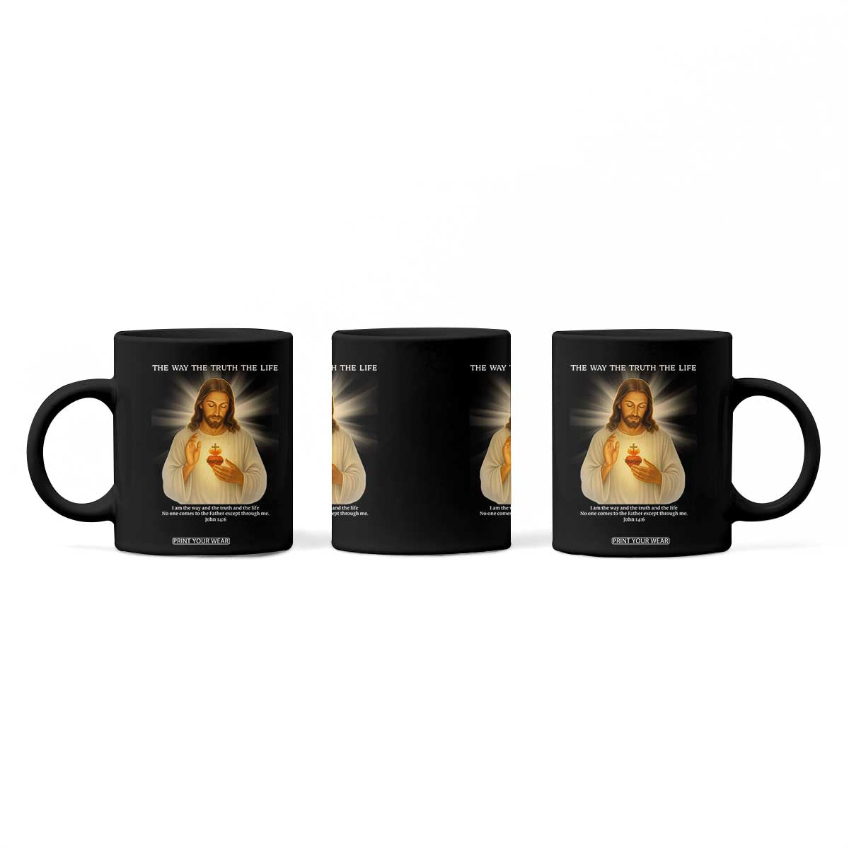 Jesus Christian Christmas Coffee Mug Cross Bible Verse Inspirational TS14 Print Your Wear