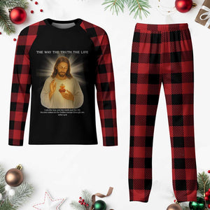 Jesus Christian Christmas Plaid Pajama Set Cross Bible Verse Inspirational TS14 Buffalo Plaid Print Your Wear