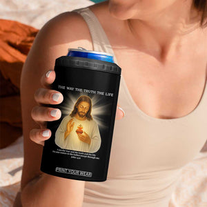 Jesus Christian Christmas 4 in 1 Can Cooler Tumbler Cross Bible Verse Inspirational TS14 Print Your Wear