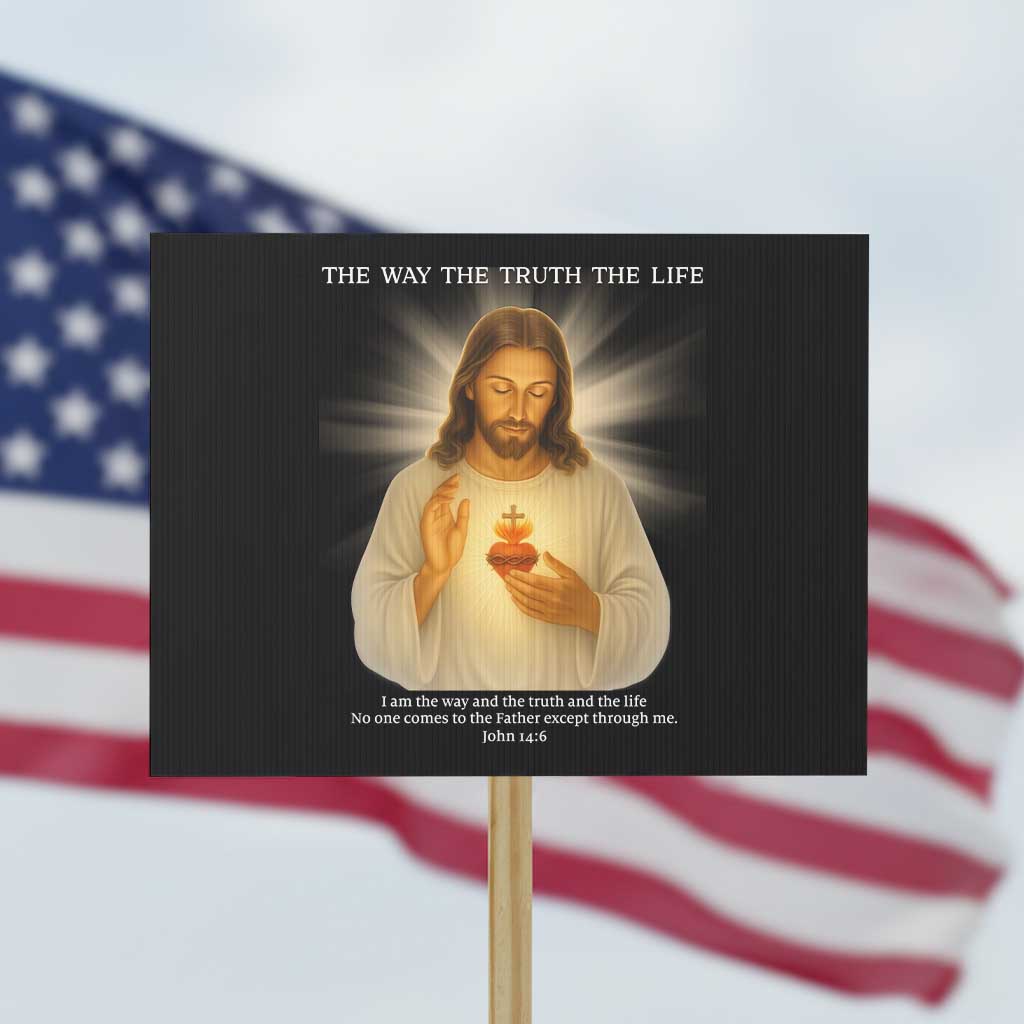 Jesus Christian Christmas Protest Sign Cross Bible Verse Inspirational TS14 Horizontal 18" × 24" Black Print Your Wear