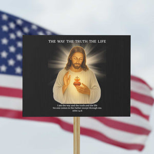 Jesus Christian Christmas Protest Sign Cross Bible Verse Inspirational TS14 Horizontal 18" × 24" Black Print Your Wear