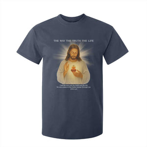 Jesus Christian Christmas T Shirt For Kid Cross Bible Verse Inspirational TS14 Navy Print Your Wear