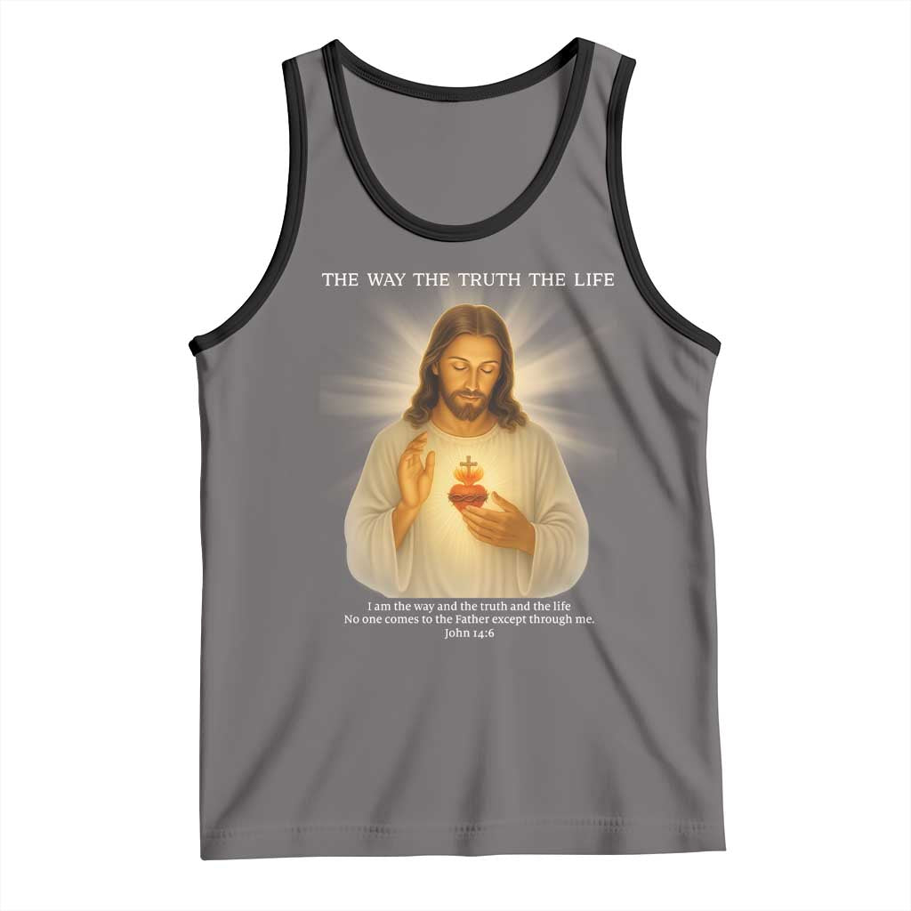 Jesus Christian Christmas Tank Top Cross Bible Verse Inspirational TS14 Deep Heather Black Print Your Wear