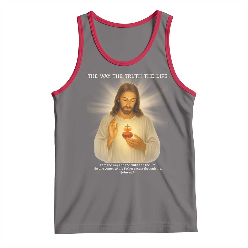 Jesus Christian Christmas Tank Top Cross Bible Verse Inspirational TS14 Deep Heather Red Print Your Wear
