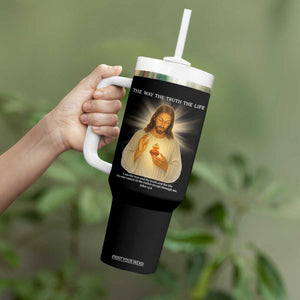 Jesus Christian Christmas Tumbler With Handle Cross Bible Verse Inspirational TS14 Print Your Wear