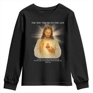 Jesus Christian Christmas Youth Sweatshirt Cross Bible Verse Inspirational TS14 Black Print Your Wear