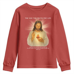 Jesus Christian Christmas Youth Sweatshirt Cross Bible Verse Inspirational TS14 Red Print Your Wear