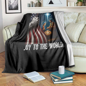 Jesus Christian Throw Blanket American Flag Joy To The World Christmas TS14 Print Your Wear