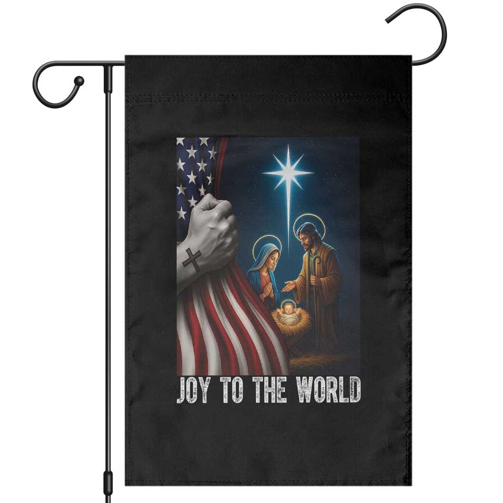 Jesus Christian Garden Flag American Flag Joy To The World Christmas TS14 Black Print Your Wear