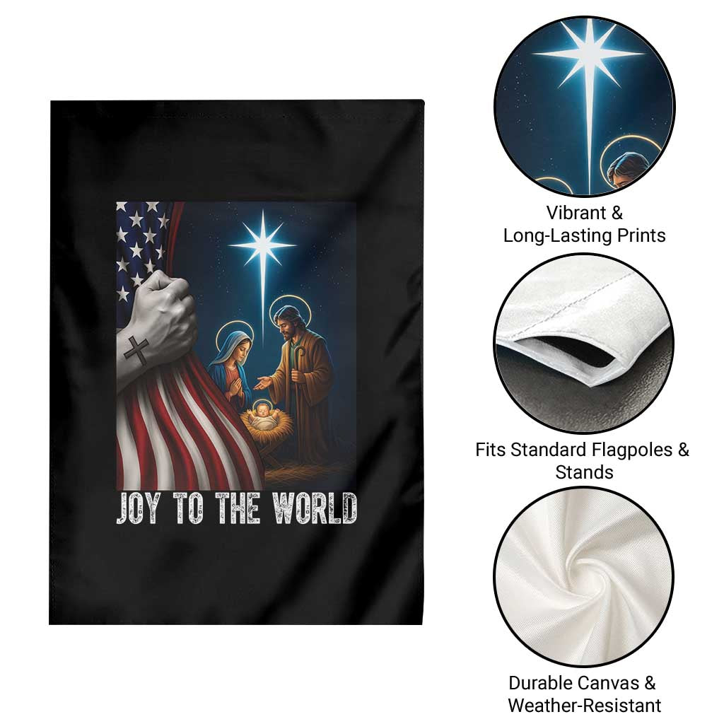 Jesus Christian Garden Flag American Flag Joy To The World Christmas TS14 Print Your Wear