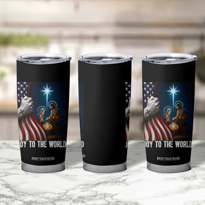 Jesus Christian Tumbler Cup American Flag Joy To The World Christmas TS14 Print Your Wear