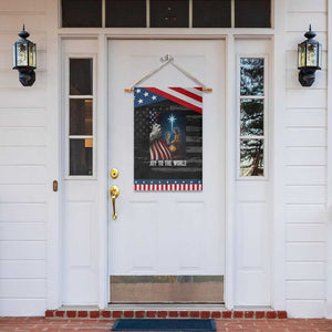 Jesus Christian Garden Flag American Flag Joy To The World Christmas TS14 Print Your Wear