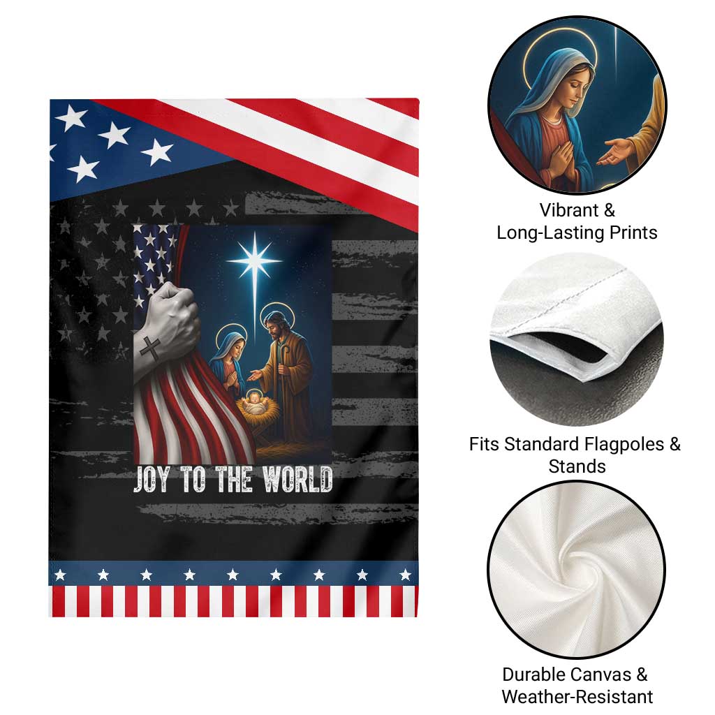 Jesus Christian Garden Flag American Flag Joy To The World Christmas TS14 Print Your Wear