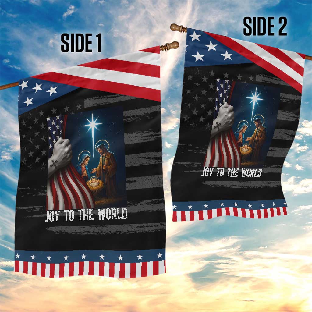 Jesus Christian Garden Flag American Flag Joy To The World Christmas TS14 Print Your Wear