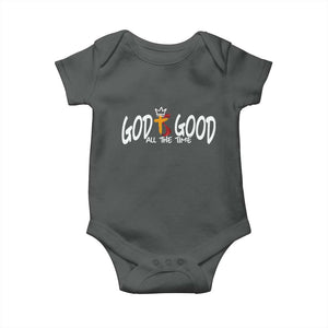 Jesus Christian Baby Onesie God Is Good All The Time TS14 Dark Heather Print Your Wear