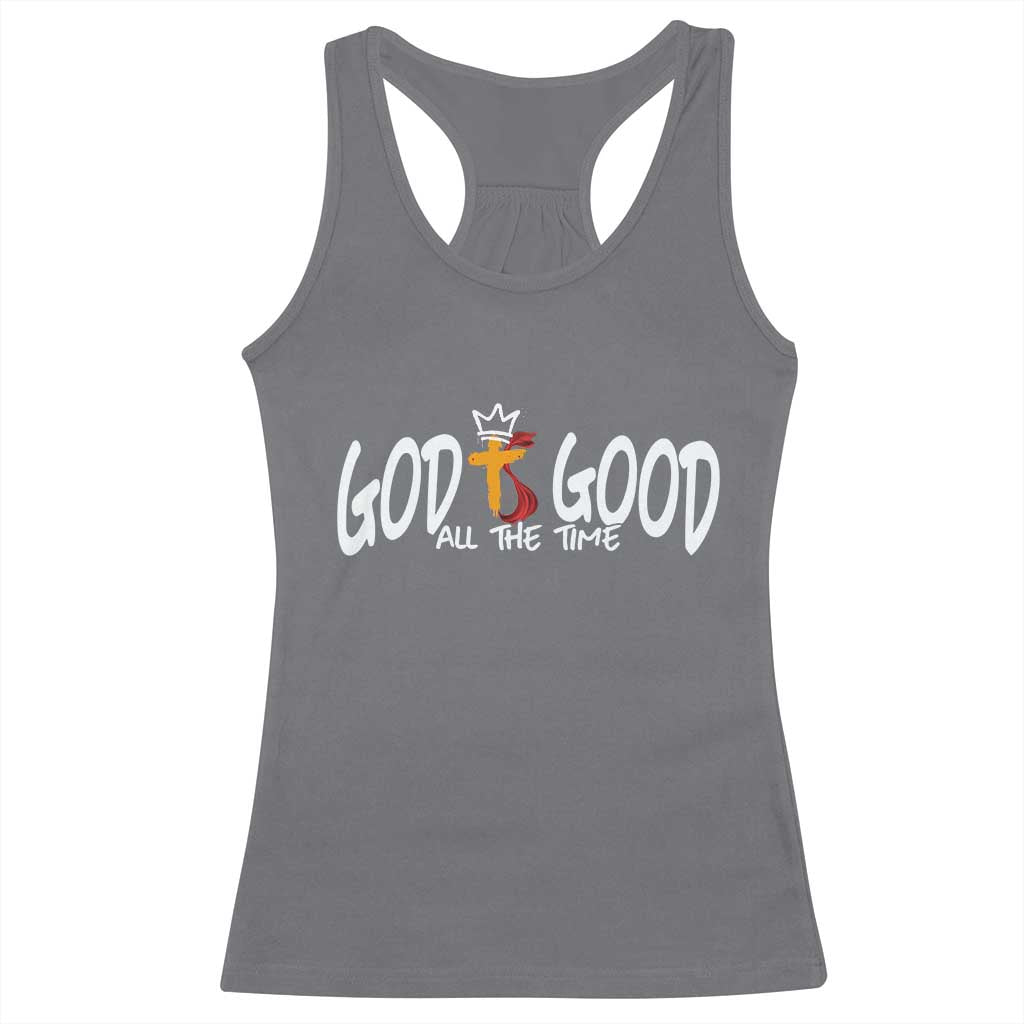 Jesus Christian Racerback Tank Top God Is Good All The Time TS14 Charcoal Print Your Wear