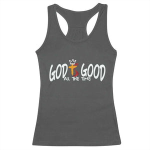 Jesus Christian Racerback Tank Top God Is Good All The Time TS14 Dark Heather Print Your Wear