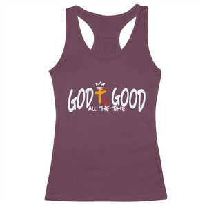 Jesus Christian Racerback Tank Top God Is Good All The Time TS14 Maroon Print Your Wear