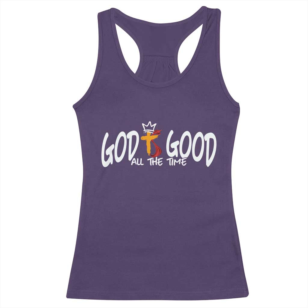 Jesus Christian Racerback Tank Top God Is Good All The Time TS14 Purple Print Your Wear