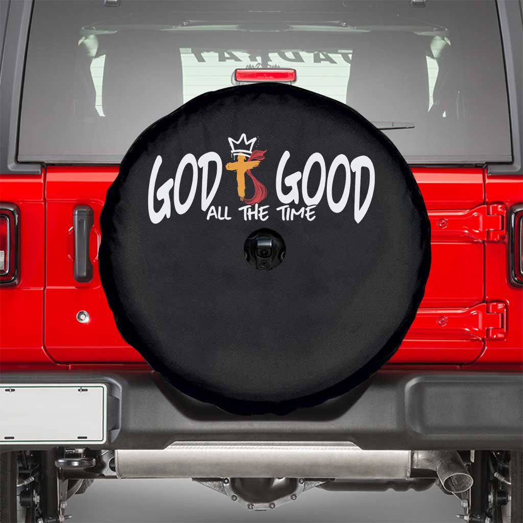 Jesus Christian Spare Tire Cover God Is Good All The Time TS14 Black Print Your Wear