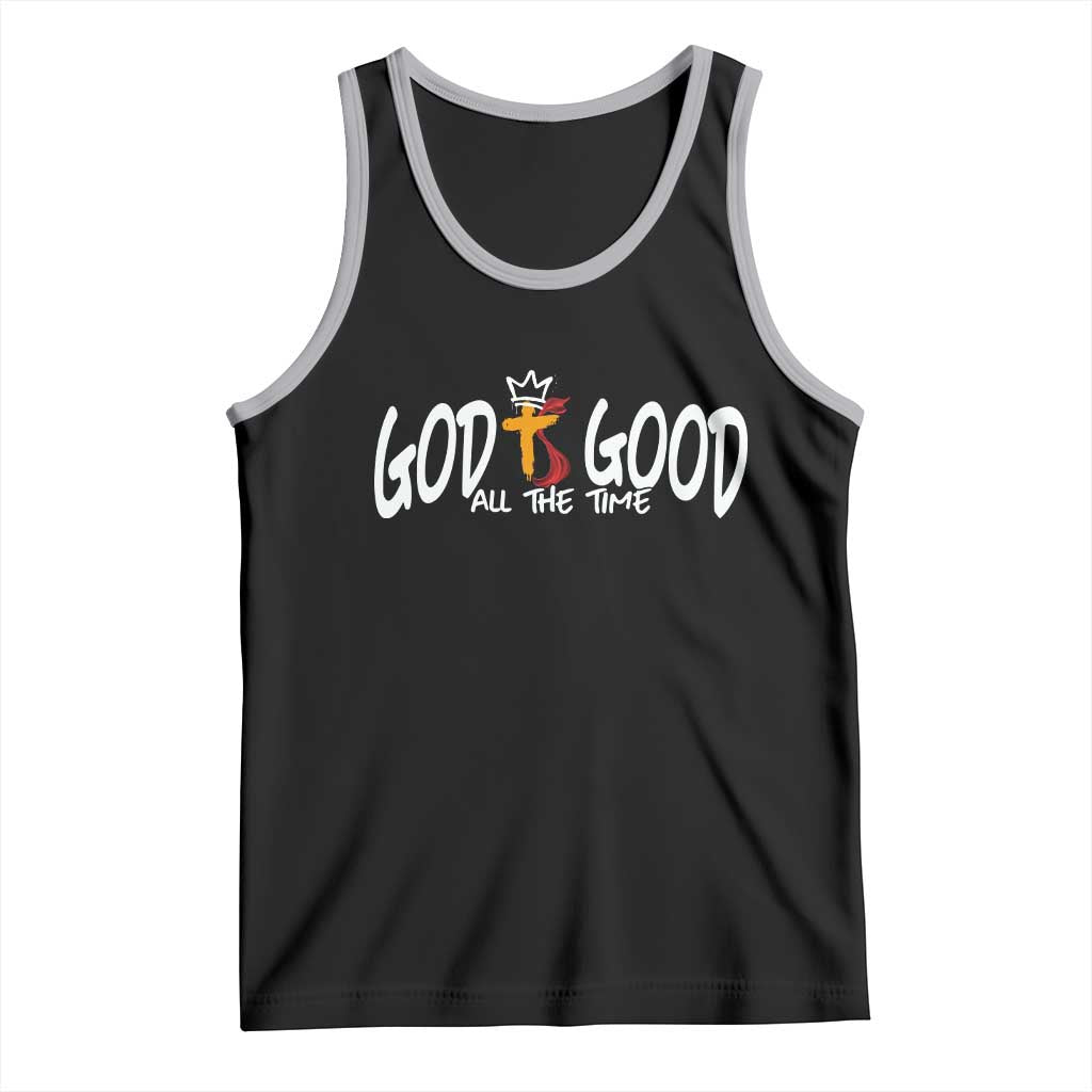 Jesus Christian Tank Top God Is Good All The Time TS14 Black Athletic Heather Print Your Wear