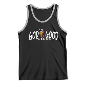 Jesus Christian Tank Top God Is Good All The Time TS14 Black Athletic Heather Print Your Wear