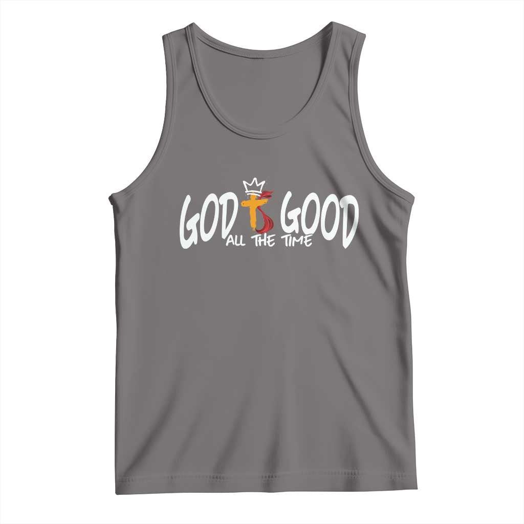 Jesus Christian Tank Top God Is Good All The Time TS14 Deep Heather Print Your Wear