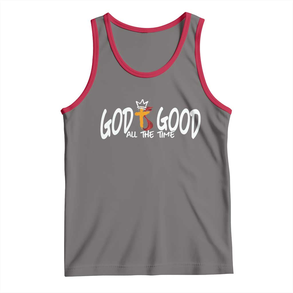 Jesus Christian Tank Top God Is Good All The Time TS14 Deep Heather Red Print Your Wear