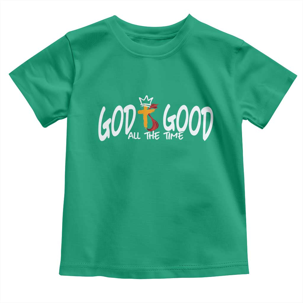 Jesus Christian Toddler T Shirt God Is Good All The Time TS14 Irish Green Print Your Wear