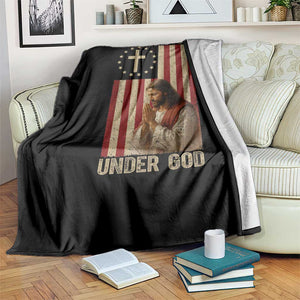 Jesus Christian Throw Blanket One Nation Under God TS14 Print Your Wear