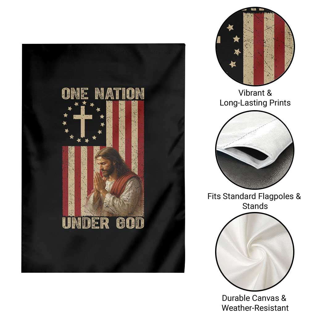 Jesus Christian Garden Flag One Nation Under God TS14 Print Your Wear