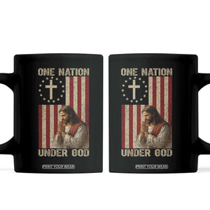 Jesus Christian Coffee Mug One Nation Under God TS14 Black Print Your Wear