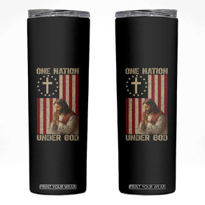 Jesus Christian Skinny Tumbler One Nation Under God TS14 Black Print Your Wear