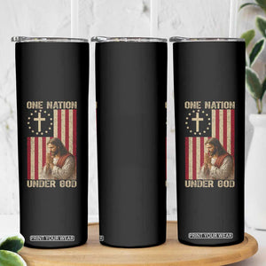 Jesus Christian Skinny Tumbler One Nation Under God TS14 Print Your Wear
