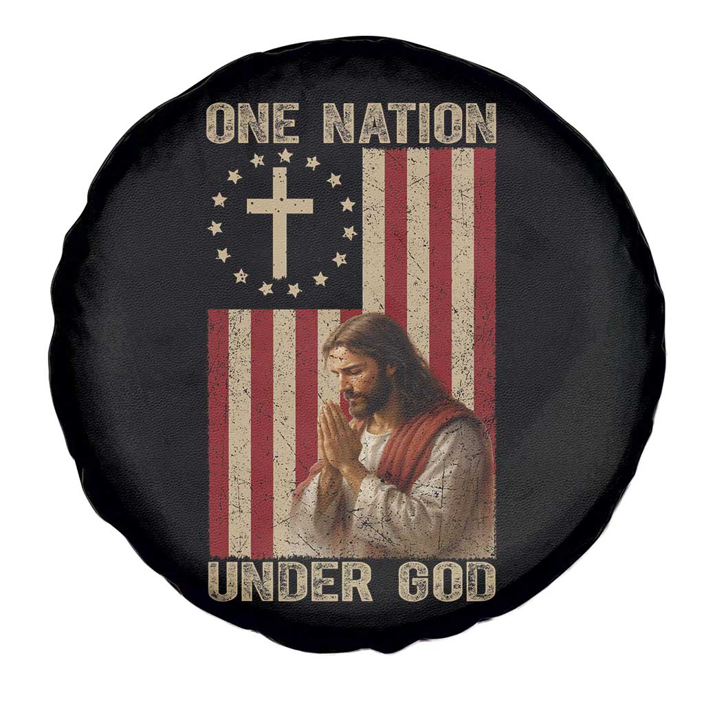 Jesus Christian Spare Tire Cover One Nation Under God TS14 Print Your Wear