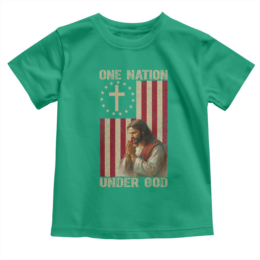 Jesus Christian Toddler T Shirt One Nation Under God TS14 Irish Green Print Your Wear