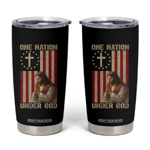 Jesus Christian Tumbler Cup One Nation Under God TS14 Black Print Your Wear