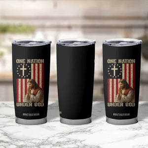 Jesus Christian Tumbler Cup One Nation Under God TS14 Print Your Wear