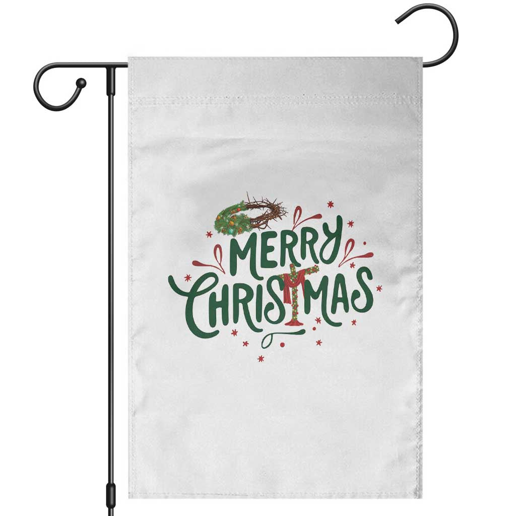Jesus Christian Christmas Garden Flag TS14 White Print Your Wear