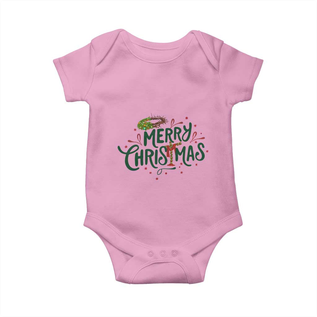 Jesus Christian Christmas Baby Onesie TS14 Light Pink Print Your Wear