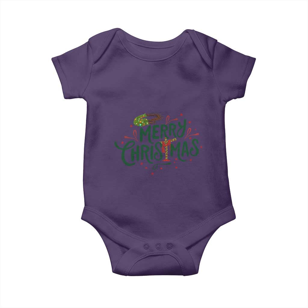 Jesus Christian Christmas Baby Onesie TS14 Purple Print Your Wear